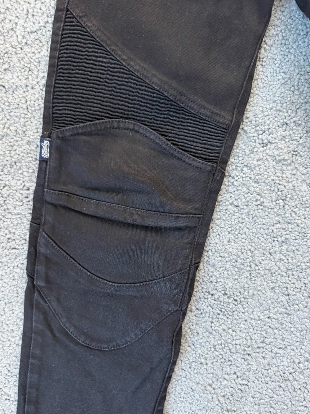 uglyBROS Featherbed-K Men's Motorcycle Riding Jeans Black Size 30 Kevlar Armored - Picture 3 of 14